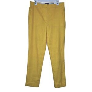 Ann Taylor The Ankle 10T Crop Linen Blend Dress Slacks Pant Yellow NWT  *FLAW*